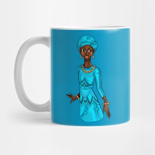 Black is Beautiful - Nigeria African Girl in traditional outfit Mug